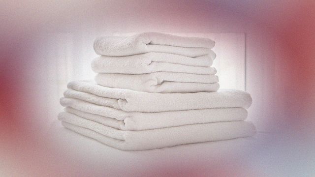 stack of white towels