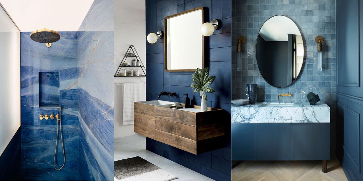 Tendencia: baños modernos decorados en azul
