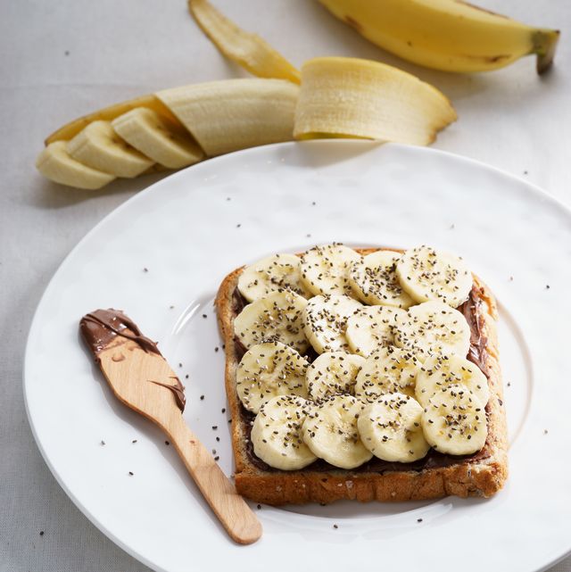 banana and chia seeds toast