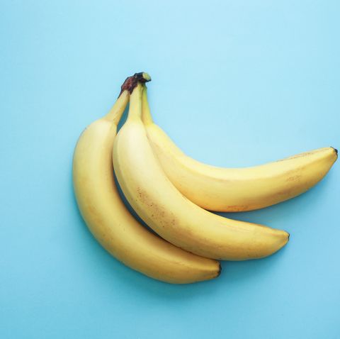 banana fruits over blue background