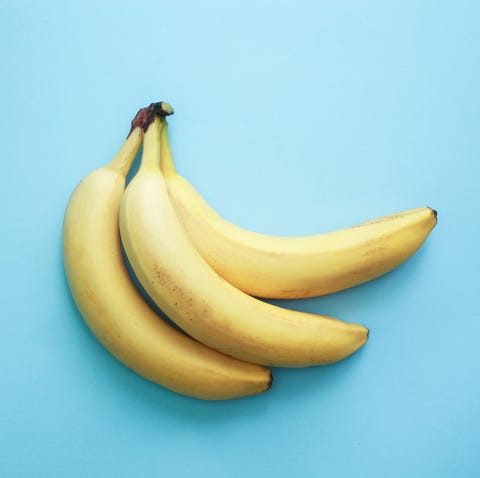 banana fruits over blue background