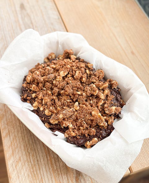 Bananenbrood brownies met walnoten en Fleur de Sel bananenbrood brownies met walnoten en fleur de sel
