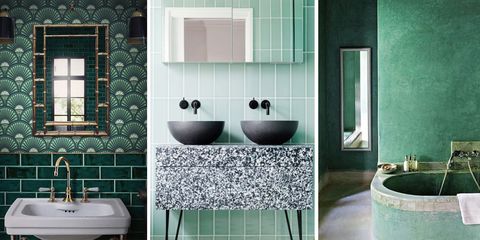 Baños de color verde en Instagram