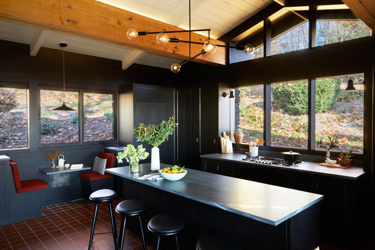 black kitchen nooks