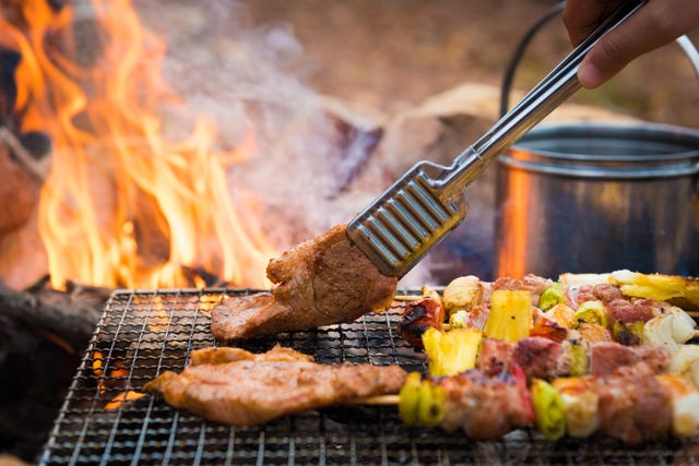 Barbecue in the campground barbecue in the campground