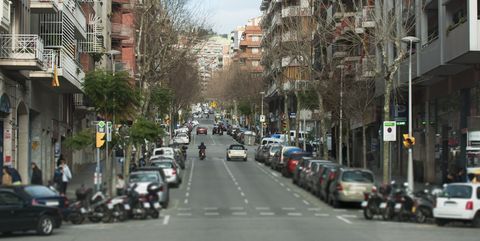 a barcelona street scene