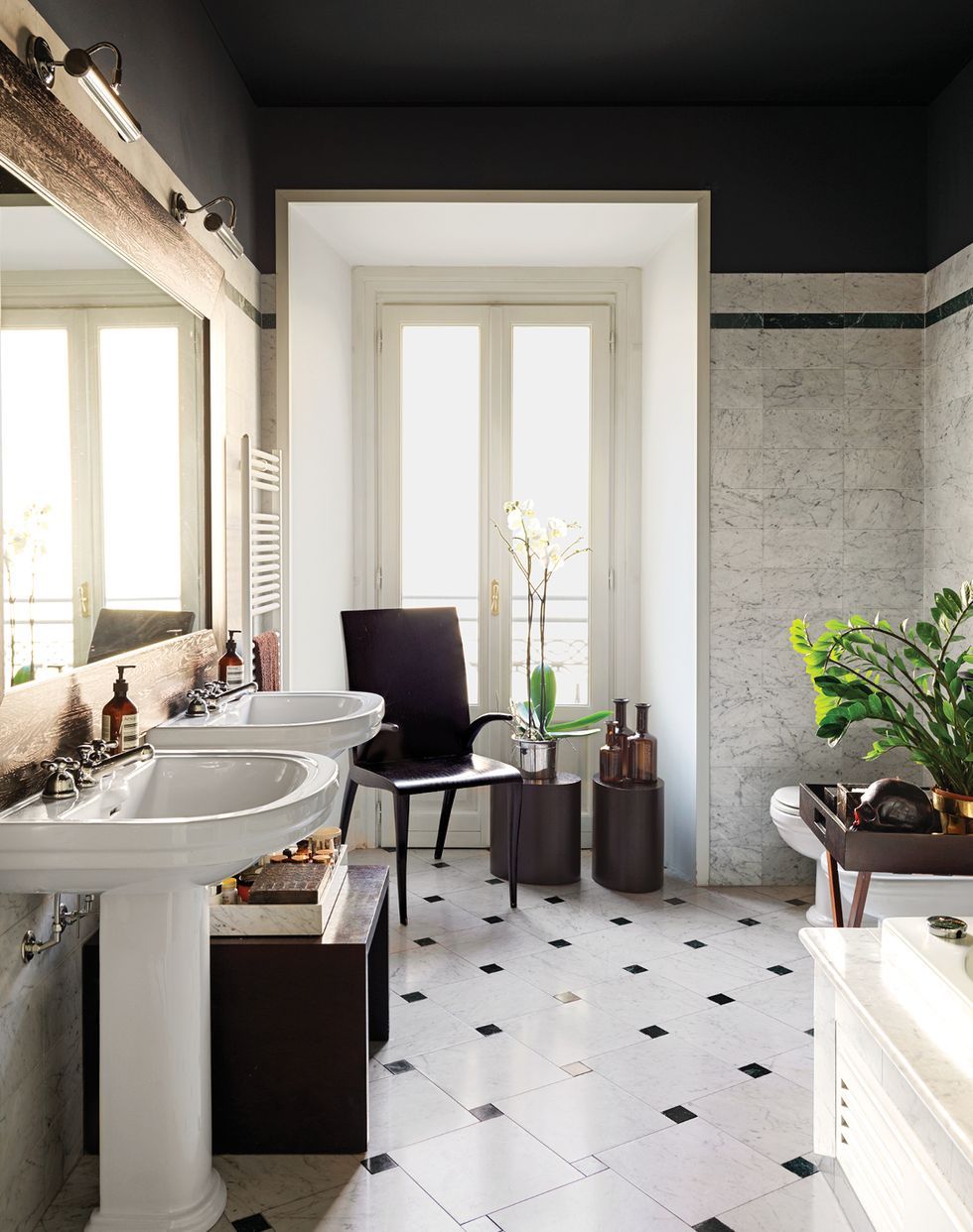 bathroom decorating ideas black and white