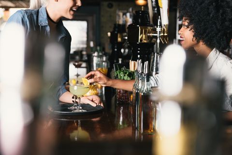 bartender serving cocktails