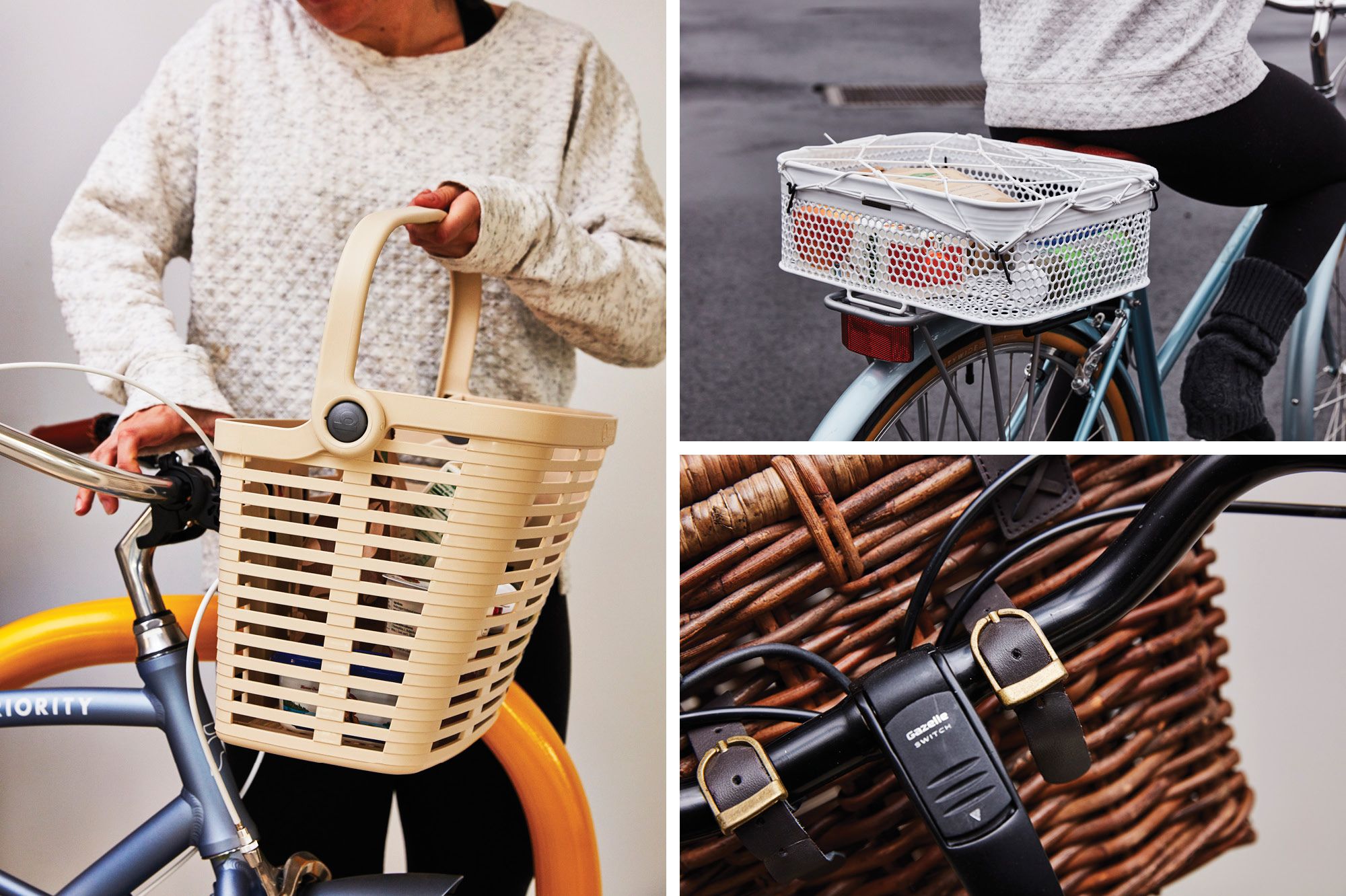 bike baskets and racks