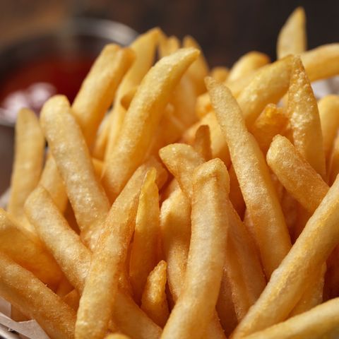 Basket of Famous Fast Food French Fries