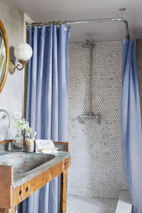 55 Bathroom Decorating Ideas Pictures, Blue Bathroom Shower Curtains