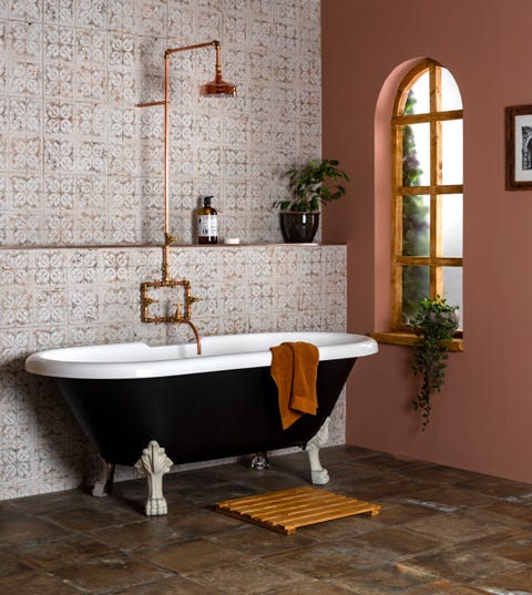 bathroom colours   walls and floors , anchor chalk tiles, £2995
