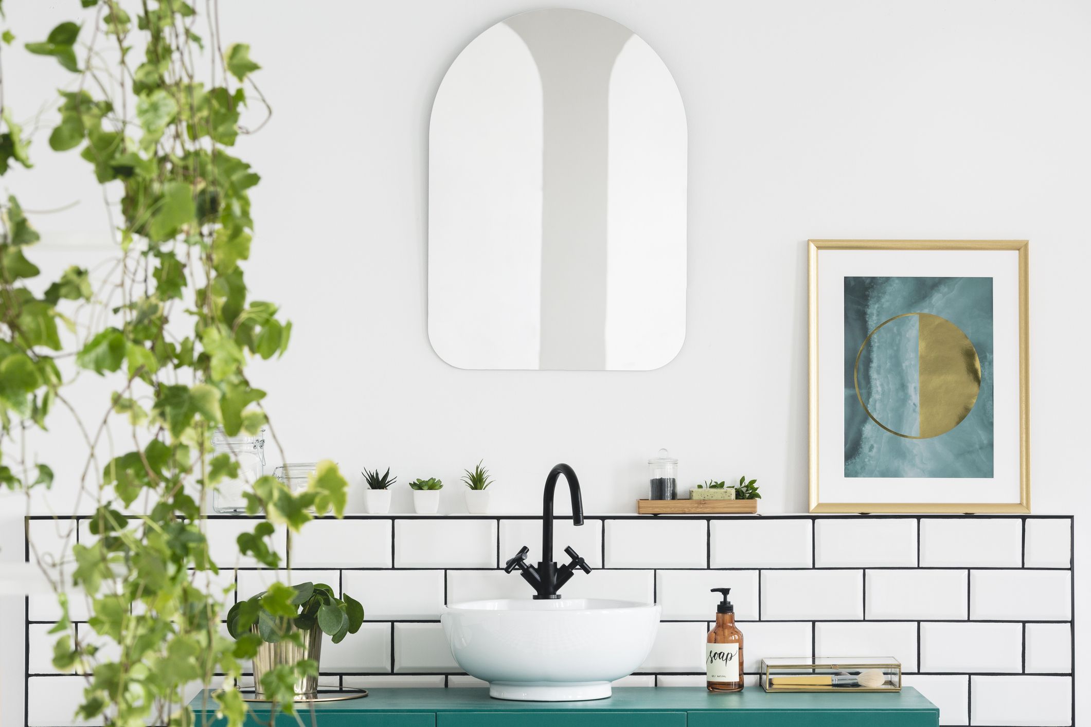 modern bathroom plants