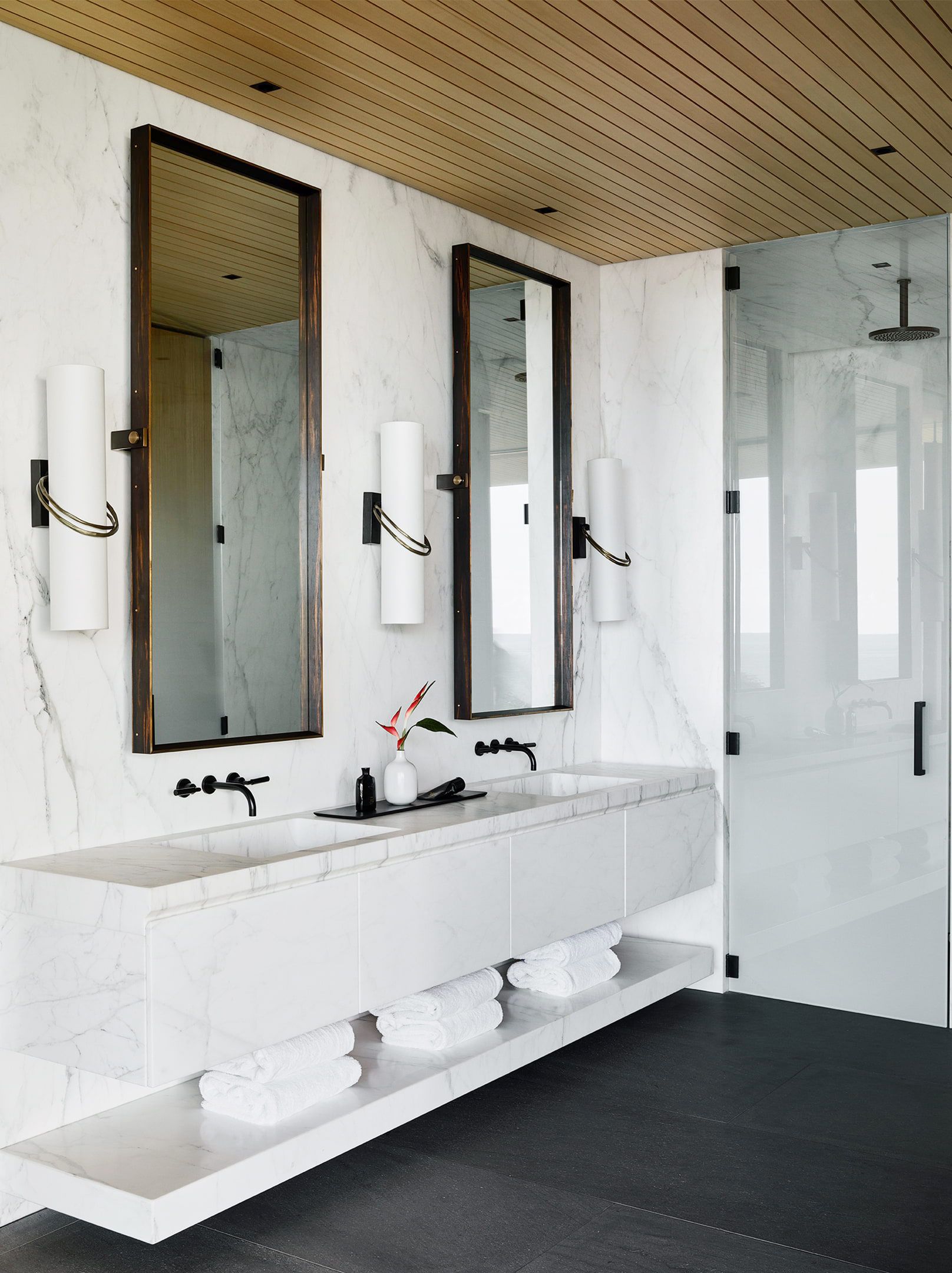 28 Stylish Bathroom Shelf Ideas The, Glass Shelves Over Toilet