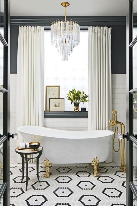 20 Popular Bathroom Tile Ideas, Black And White Penny Tile Bathroom Floor Tiles