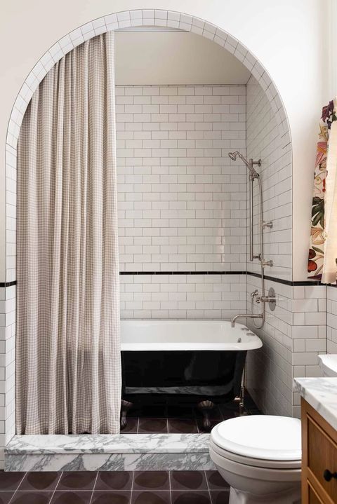 55 Bathroom Tile Ideas Bath, Dark Tile Tub Surround