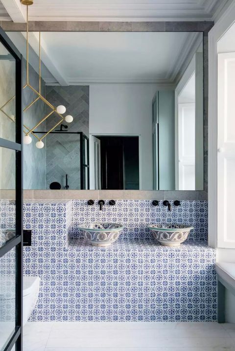 blue modern bathroom