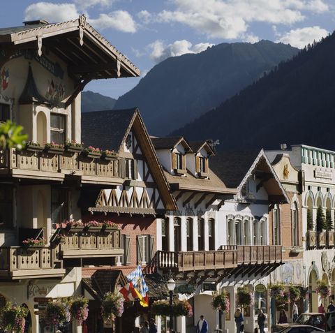 bavarian style village located near cascade mountains