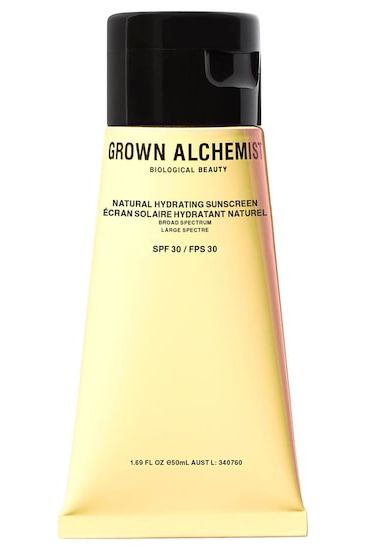 gele tube grown alchemist biological beauty natural hydrating sunscreen spf 30 zonnebrand
