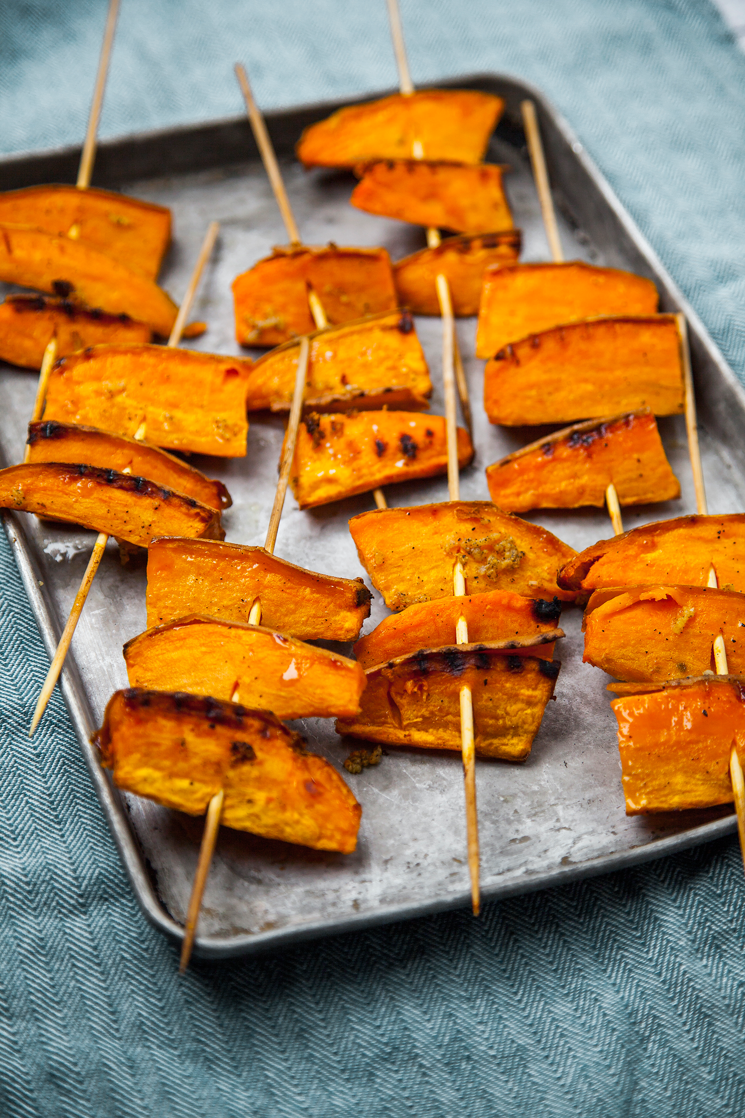medeleerling team raket Barbecued sweet potato wedges