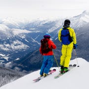 skiers in backcountry gear