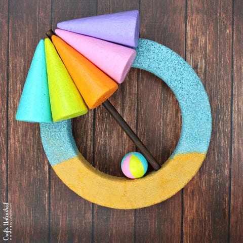 Beach Umbrella - Summer Wreaths Beach Umbrella - Summer Wreaths