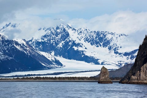 Bear Glacier in Kenai Fjords National Park as seen from Resurrection Bay near Seward, Alaska, U.s.a.
