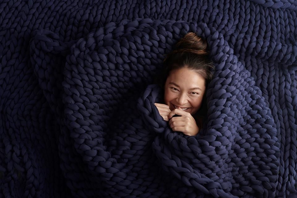 weighted sweater blanket