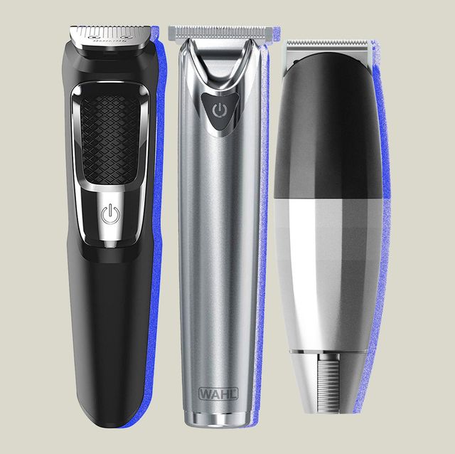 collage of three beard trimmers