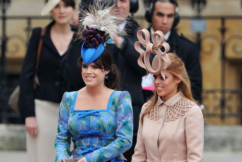 Princess Eugenie and Princess Beatrice Royal Wedding Hats