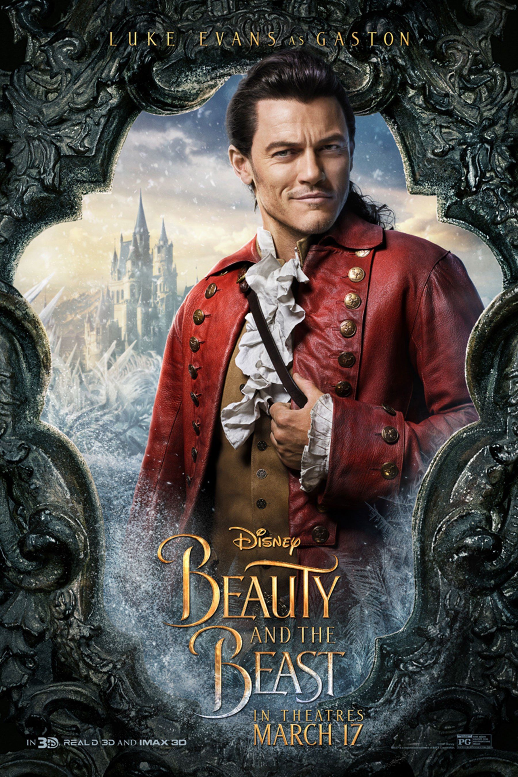 Gaston Looks Hot In Beauty And The Beast Character Posters Beauty And The Beast Movie