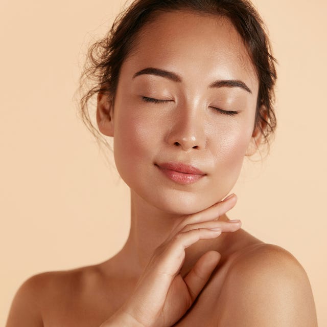 woman with natural makeup and healthy skin portrait