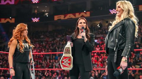 Becky Lynch, Stephanie McMahon and Charlotte Flair on WWE Raw