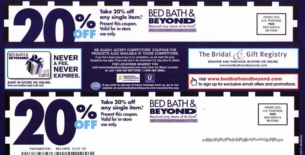 bed bath and beyond coupon 2015