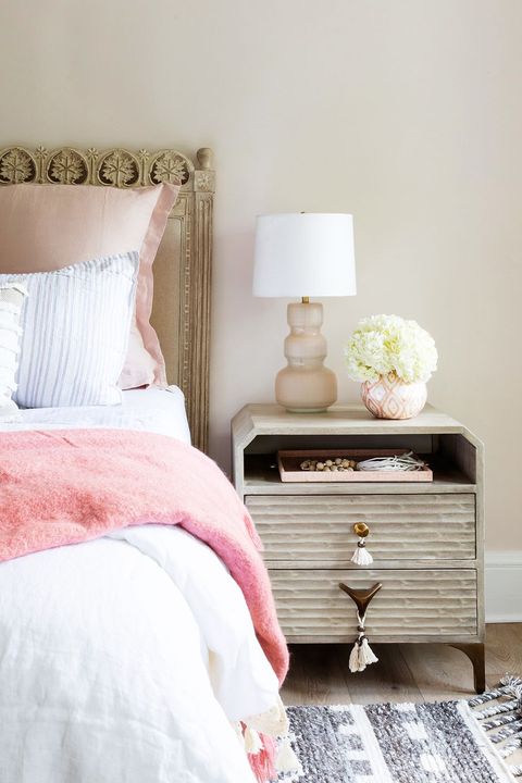 bedroom makeover ideas tassel nightstand