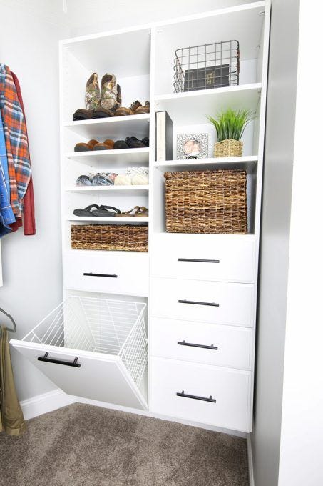 bedroom storage ideas - hamper