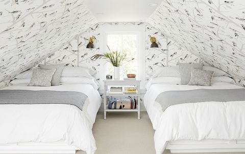 bedroom wall decor ideas bird wallpaper