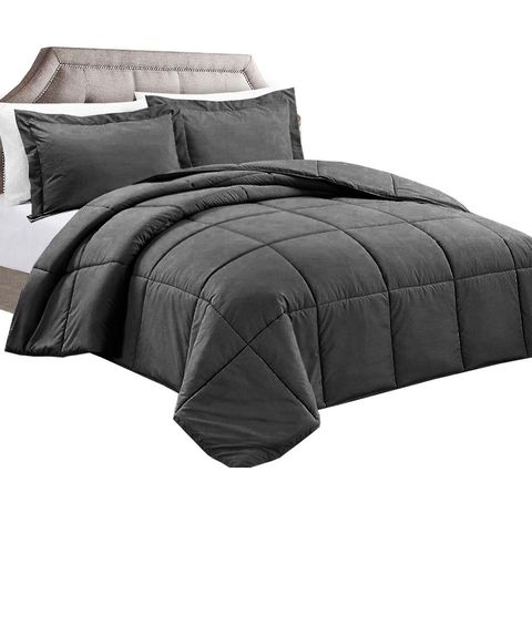 Bedding, Duvet cover, Black, Bed sheet, Textile, Duvet, Linens, Furniture, Quilt, Pillow, 