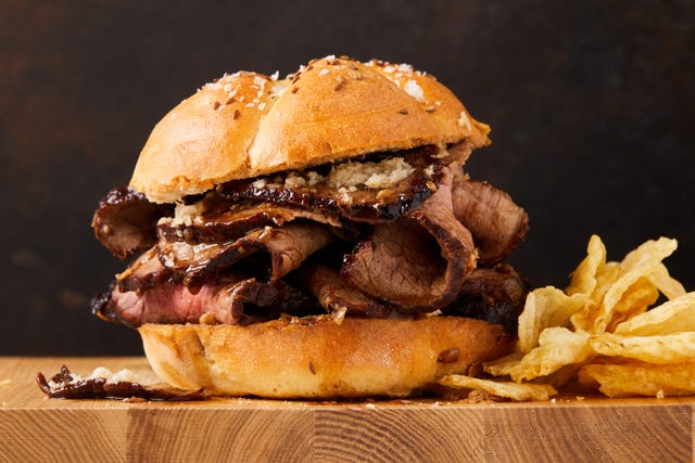 Beef On Weck beef on weck with chips and horseradish