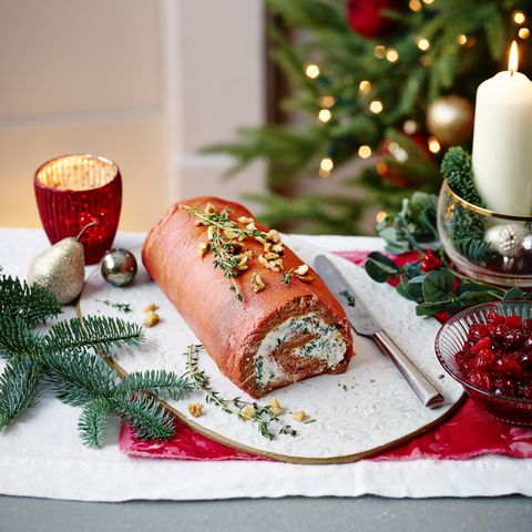 best vegetarian christmas recipes beetroot and goat’s cheese roulade