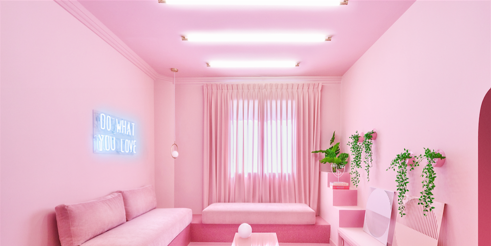 als resultaat Darmen Accommodatie Binnenkijker: dit volledig roze appartement in Madrid