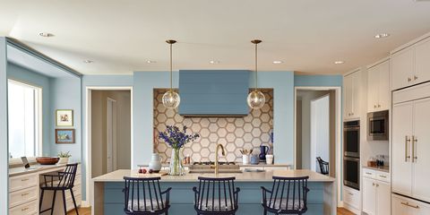 40 Blue Kitchen Ideas Lovely Ways To Use Blue Cabinets And Decor In Kitchen Design