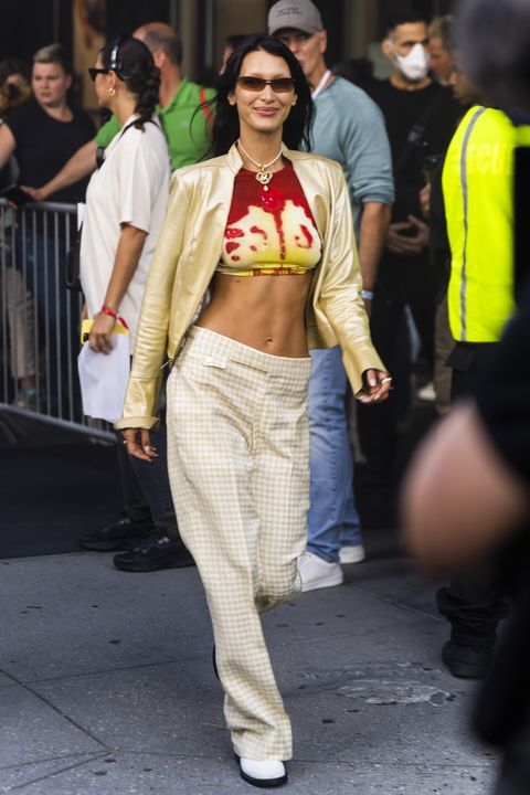 new york, new york   september 12 bella hadid attends the vogue world fashion show during new york fashion week the shows in the meat packing district on september 12, 2022 in new york city photo by gothamgc images