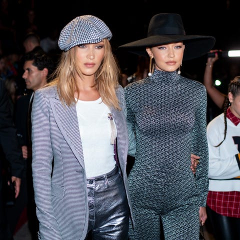 Gigi Bella Hadid Match In Silver At Tommyxzendaya Fashion Show