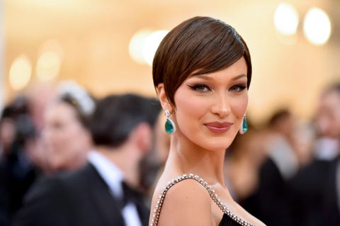 Bella Hadid Wears Black Cutout Dress On Met Gala 2019 Red Carpet