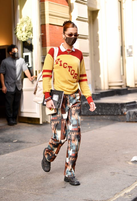Bella Hadid playboy pants bella hadid playboy pants