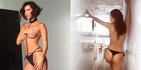 34 times Bella Hadid got naked on Instagram