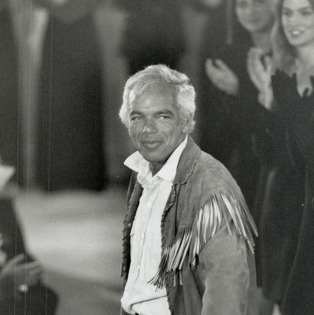 The star: Below; designer Ralph Lauren tells all his models they look beutifful.