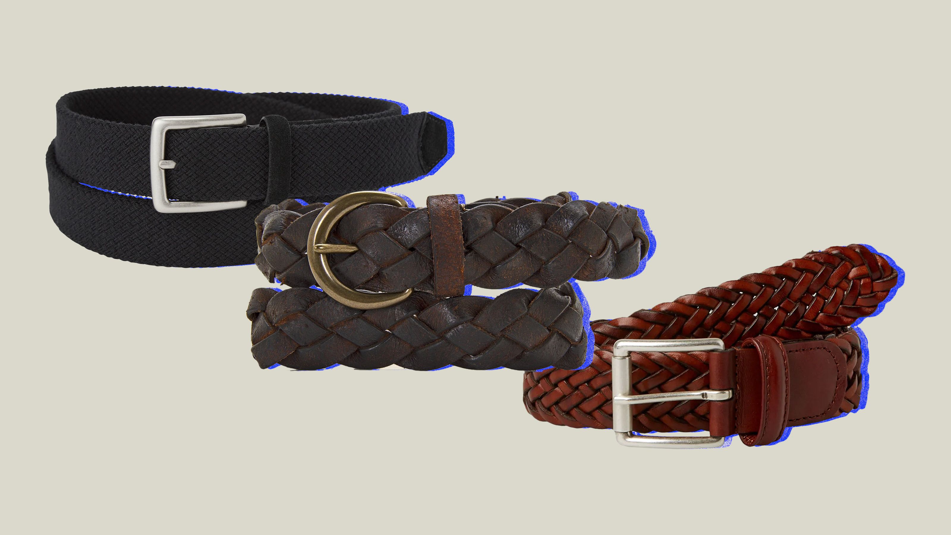 Accessories Belts Leather Belts Strenesse Blue Leather Belt brown casual look 