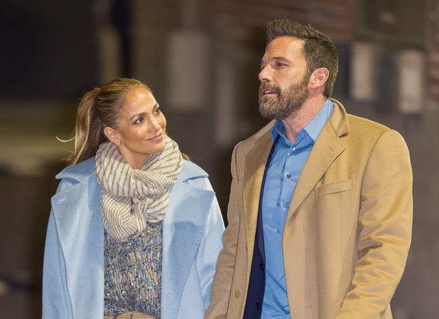 los angeles, ca   december 15 jennifer lopez and ben affleck are seen at jimmy kimmel live on december 15, 2021 in los angeles, california  photo by rbbauer griffingc images